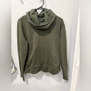 Womens dark green under armour cowl neck sweatshirt xl
